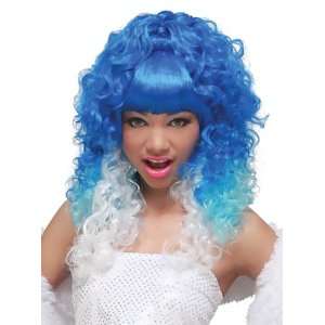   California Costumes Rap Princess (Blue/White) Adult Wig / White/Blue