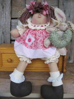 Country Primitive Love Me Tender doll Paper Pattern~  
