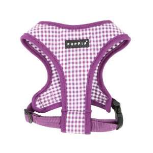  Authentic Puppia Baby Checkered Harness A, Violet, Small 