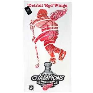 Detroit Red Wings 2009 NHL Stanley Cup Champions White Beach Towel 