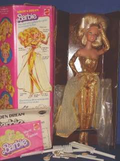 GOLDEN DREAM Barbie Doll wEarly Updo Mattel 1981 MIB!  