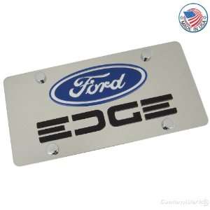  Ford Logo & Edge Name On Polished License Plate 