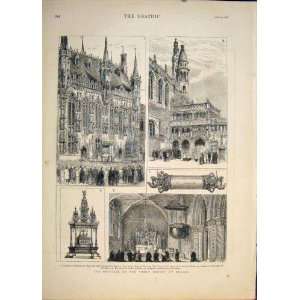  Festival Holy Blood Bruges Chapel St Basil Print 1878 