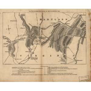    1861 Civil War map W. Virginia, Maryland, western: Home & Kitchen