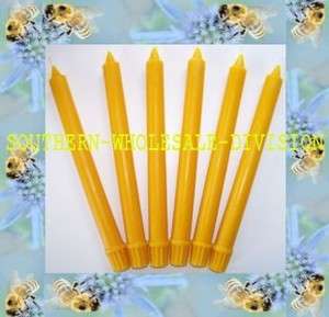 36  10 100% PURE BEES WAX COLONIAL TAPER CANDLES  