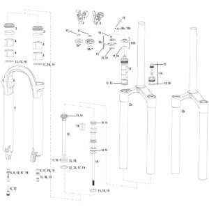  Rock Shox DualAir spring assembly, 09 Revelation (140mm 