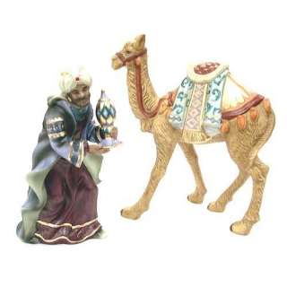 King Balthazar & Standing Camel, Thomas Kinkades Nativity 