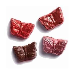 Madelaine Caramel Truffle Butterflies With Pink & Red Foils   35ct Tub 