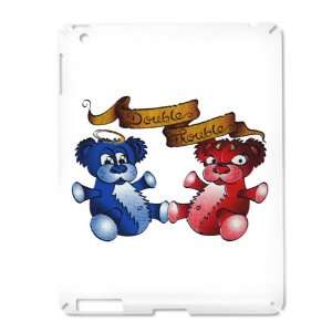  iPad 2 Case White of Double Trouble Bears Angel and Devil 