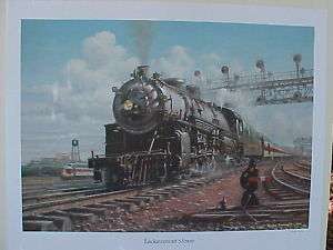 Railroad Art,T.Fachet,Lackawanna Steam, 4 6 2, lvng NJ.  
