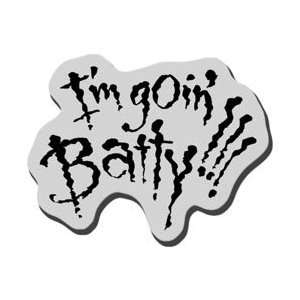   Cling Rubber Stamp Going Batty; 3 Items/Order: Arts, Crafts & Sewing