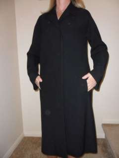Donna Karan Signature black wool coat 12  