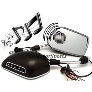  Motorcycle Scooter  Audio Side Mirrors System with FM 