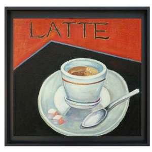 Framed Oil Painting on Canvas   10x10 Latte:  Home 