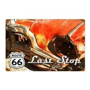  Route 66 Last Stop Vintage Metal Sign