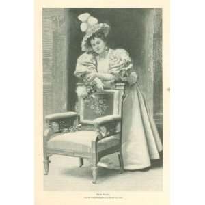  1896 Print Actress Marie Valleau: Everything Else