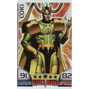  Marvel Hero Attax   Rainbow Foil Loki (Only 1 In Every 5 