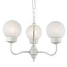   72 Plug In Chandelier with Frosted Ribbed Glass, Textured White