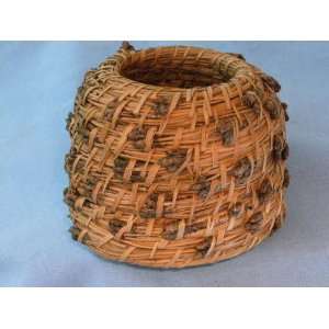   Mission Indian Pine Needle Basket 4x3.5 (kb1)