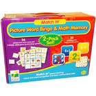   LEARNING JOURNEY Match It! Picture Word Bingo & Math Memory 2 Pack Set