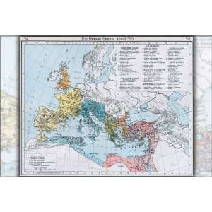  Roman Empire Map, 395 AD   24x36 Poster 