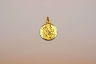 14K Italian Gold Saint Michael pendant 1.6 grams 14MM  