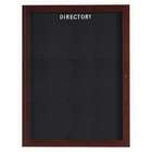AARCO Enclosed Aluminum Directory with Wood Look Finish   Frame Color 