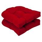   Pack of 2 Outdoor Patio Wicker Chair Seat Cushions   Venetian Red