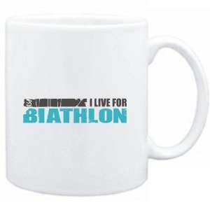 Mug White  I LIVE FOR Biathlon  Sports Sports 