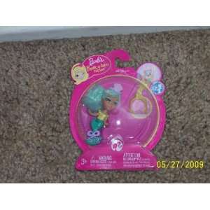  Barbie Peek a Boo Petites Doll Ring #518 Teal Mermaid Doll 