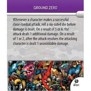  HeroClix Ground Zero # BF001 (Common)   Sinister Toys 