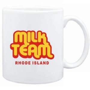   : Mug White  MILK TEAM Rhode Island  Usa States: Sports & Outdoors