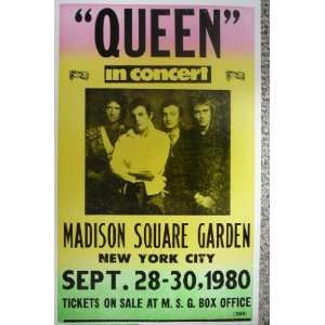  Queen in Concert At Madison Square Garden in NYC Poster 