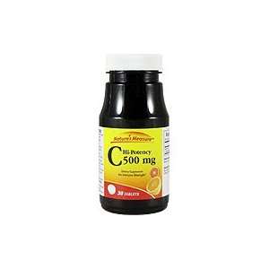  High Potency C 500mg   For Immune Strength, 30 tabs 