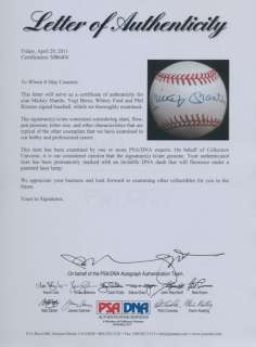   BERRA FORD RIZZUTO SIGNED AUTOGRAPHED PSA DNA BASEBALL M86404  