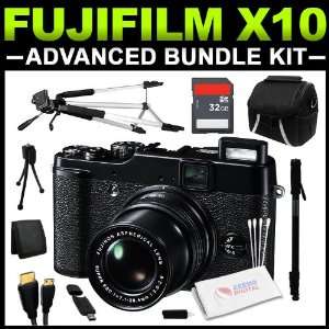  FUJIFILM X10 Black 12.0 MP 2.8 LCD 4X Optical Zoom 28mm 