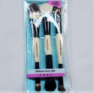   Deluxe Makeup Brush Set 3pcs Kit New Essence of Beauty Tools  