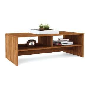   Collection Contemporary Eternity Walnut Coffee Table: Home & Kitchen