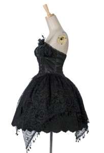 Black Rose gothic corset dress, sizes S, M, L, XL, and XXL  