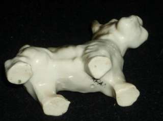 Vtg Miniature Schnauzer Dog Porcelain Figurine Japan  