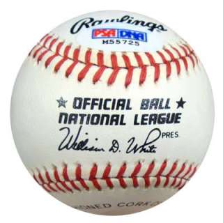 Ernie Banks Autographed Signed NL Baseball PSA/DNA #M55725  
