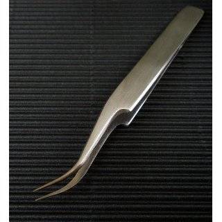 Stainless Steel Curved Needle Point Tweezers