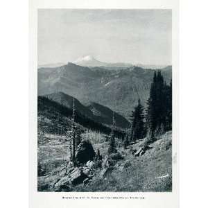 1910 Print Mount St. Helens Indian Henrys Mountains Trees 