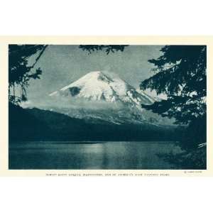  1924 Duotone Print Mount Saint Helens Washington Skamania 