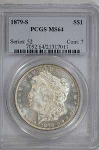 1879 S Morgan Silver Dollar MS64 PCGS United States Mint Coin  