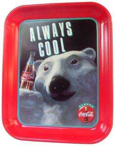 Coca Cola Polar Bear Tray Always Cool 1993 Coke Tray  