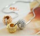   Fashion Nice Scrub Double Beads Ball String Necklace Silver Color