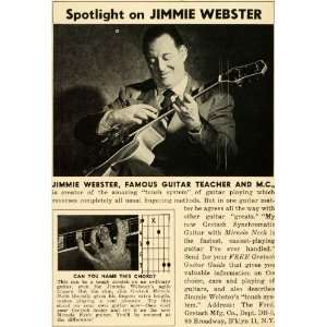 1952 Ad Gretsch Synchromatic Tap Guitar Jimmie Webster   Original 