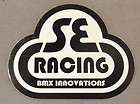 SE Racing Bikes Bubble Logo Sticker in White & Black 2x2.5 Peel Off 