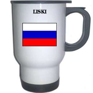  Russia   LISKI White Stainless Steel Mug Everything 